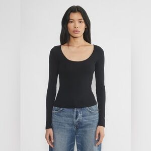 NWOT Aritzia TNA HomeStretch Rib Scoopneck Longsleeve